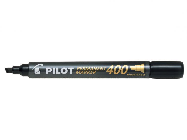 Permanent Marker 400 - Marker Pen - Broad Chisel Tip - 12 pcs Box - Black