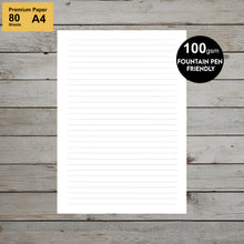 Load image into Gallery viewer, Premium Unpunched Refills Loose Leaf Filler Paper, A4 Size, Lined, 100gsm, For Ring Binder Discbound Notebook Planner