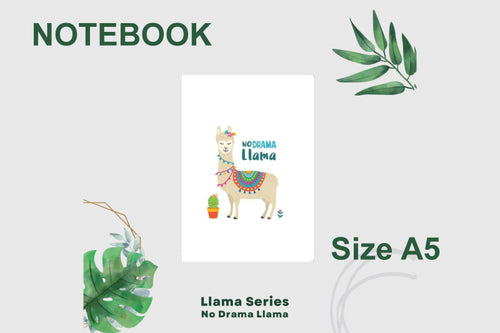 Notebook - Size A5 - llama Series - No Drama