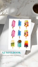 Load image into Gallery viewer, Premium A5 Notebook for Fountain Pens - 100gsm Paper - Summer Series - Icecream