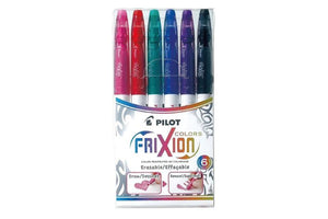 PILOT FriXion Colors - Set of 6 - Assorted colours - Medium Tip - BDpens