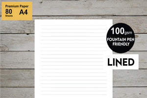 Premium Unpunched Refills Loose Leaf Filler Paper, A4 Size, Lined, 100gsm, For Ring Binder Discbound Notebook Planner